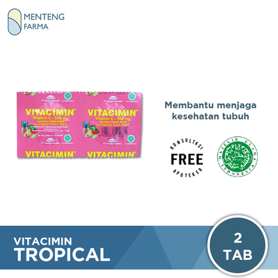 Tablet Hisap VITACIMIN Tropical Fruit Punch - Menteng Farma