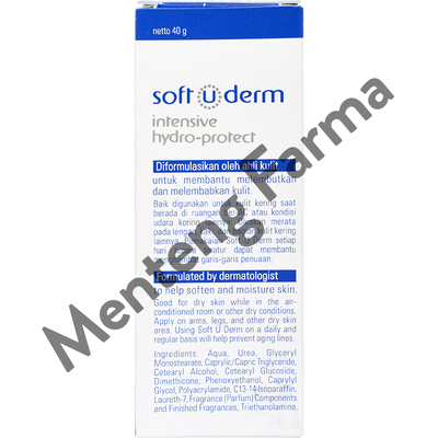 Soft U Derm Intensive Hydro 40 Gram - Krim Pelembab Kulit Kering - Menteng Farma