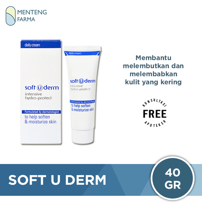 Soft U Derm Intensive Hydro 40 Gram - Krim Pelembab Kulit Kering - Menteng Farma