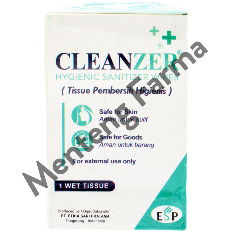 Cleanzer Hygenic Sanitizer Wipes Isi 10 Pcs - Tisu Pembersih Higienis - Menteng Farma