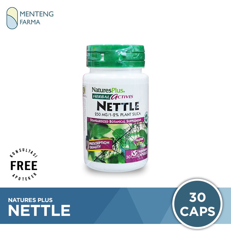 Natures Plus Nettle 30 Kapsul - Suplemen Prostat, Asam Urat, Rematik - Menteng Farma