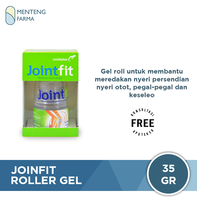 Jointfit Roller Gel - Pereda Nyeri Sendi, Otot, Pegal-pegal, Keseleo - Menteng Farma