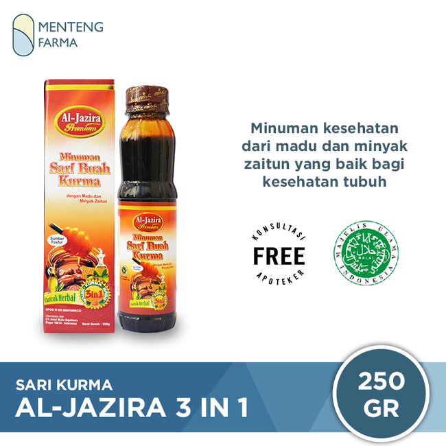 Sari Kurma Al Jazira Premium 3 In 1 250 Gram - Menteng Farma