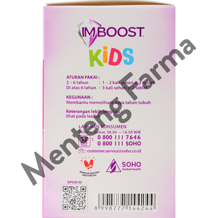 Imboost Kids Tablet Hisap - Suplemen Penambah Daya Tahan Tubuh Anak - Menteng Farma