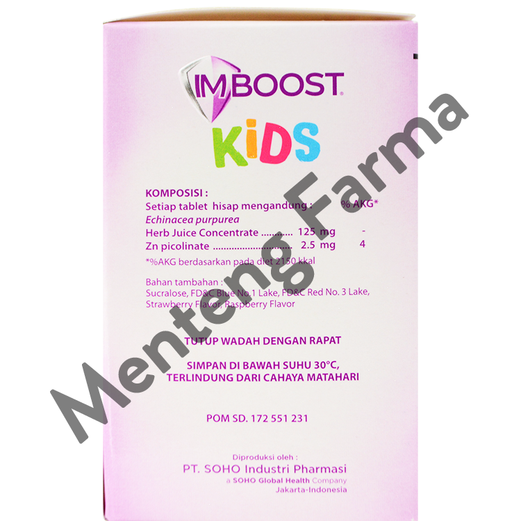 Imboost Kids Tablet Hisap - Suplemen Penambah Daya Tahan Tubuh Anak - Menteng Farma