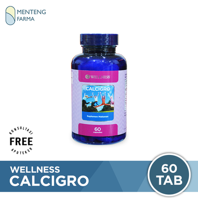 Wellness Calcigro Isi 60 Kapsul - Vitamin Kalsium dan Pertumbuhan Anak - Menteng Farma