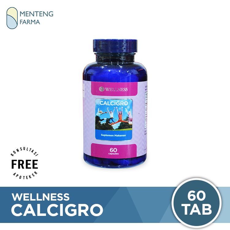 Wellness Calcigro Isi 60 Kapsul - Vitamin Kalsium dan Pertumbuhan Anak - Menteng Farma