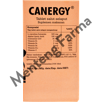 Canergy 15 Tablet - Suplemen Pendamping Diet / Suplemen Fitnes - Menteng Farma