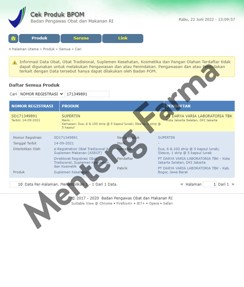 Supertin Multivitamin 30 Tablet - Meningkatkan Stamina & Sistem Imun - Menteng Farma