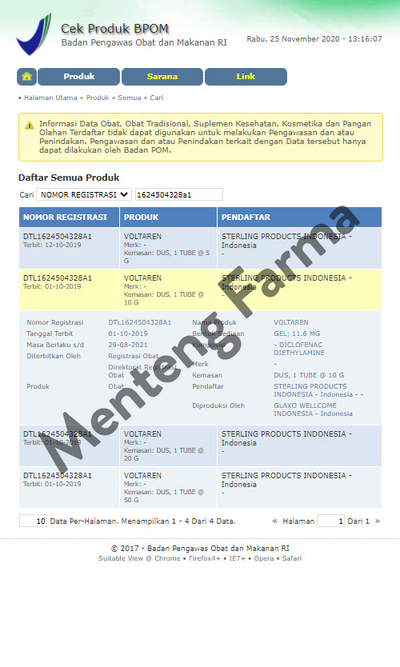 Voltaren Emulgel Suplemen Kesehatan [10 g] - Menteng Farma