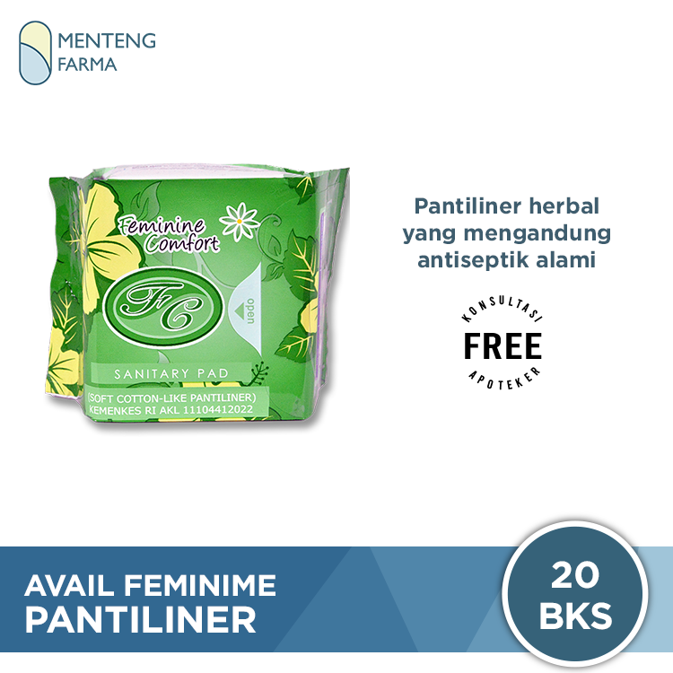 Pembalut Avail Feminine Comfort Pantiliner (Hijau) - Menteng Farma