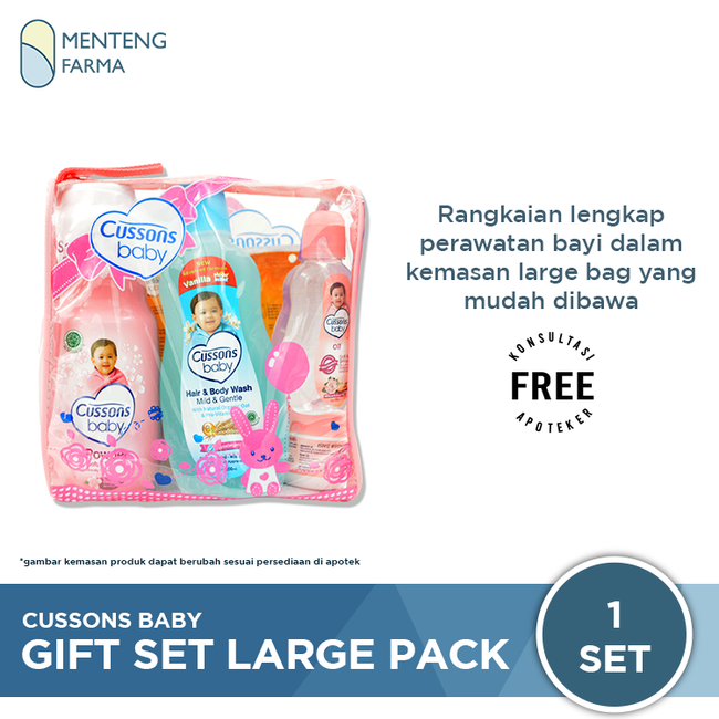 Cussons Baby Gift Set Large Pack - Paket Hadiah Kado Hampers Bayi Lahir - Menteng Farma