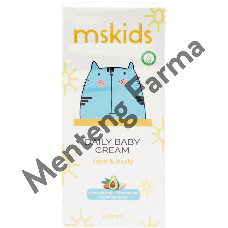 Ms Glow Kids Daily Baby Cream 100 mL - Krim Pelembab Kulit Kering Bayi dan Anak - Menteng Farma