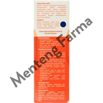 OBH Combi Batuk Plus Flu Madu 100 mL - Sirup Obat Batuk Flu - Menteng Farma