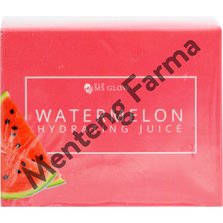 Ms Glow Watermelon Hydrating Juice Moisturizer - Pelembab Wajah untuk Menghidrasi Kulit Kering Bruntusan dan Iritasi - Menteng Farma