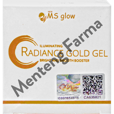 Ms Glow Radiance Gold Gel 15 Gr - Whitening Booster Dengan Ekstrak Gold dan Vitamin C - Menteng Farma