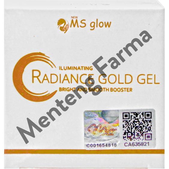 Ms Glow Radiance Gold Gel 15 Gr - Whitening Booster Dengan Ekstrak Gold dan Vitamin C - Menteng Farma