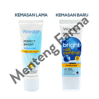 Wardah Perfect Bright Moisturizer SPF 30 20 mL - Krim Pelembab Wajah Cerah Bebas Kilap - Menteng Farma