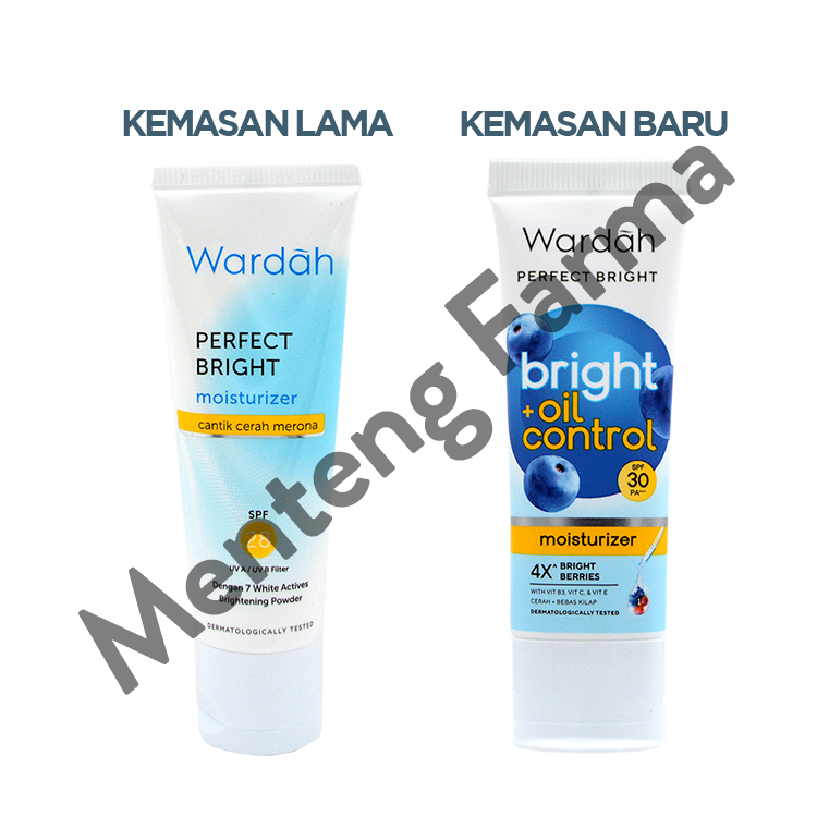 Wardah Perfect Bright Moisturizer SPF 30 20 mL - Krim Pelembab Wajah Cerah Bebas Kilap - Menteng Farma