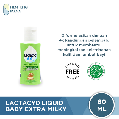 Lactacyd Baby Extra Milky 60 mL - Sabun Bayi untuk Menjaga Kelembaban - Menteng Farma