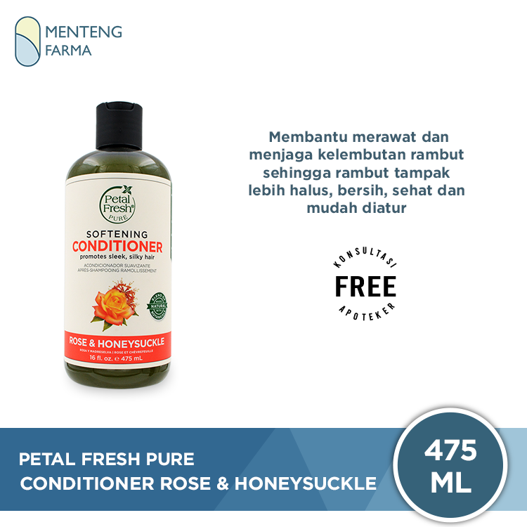 Petal Fresh Pure Conditioner Rose & Honeysuckle 475 mL - Membuat Rambut Halus Berkilau - Menteng Farma