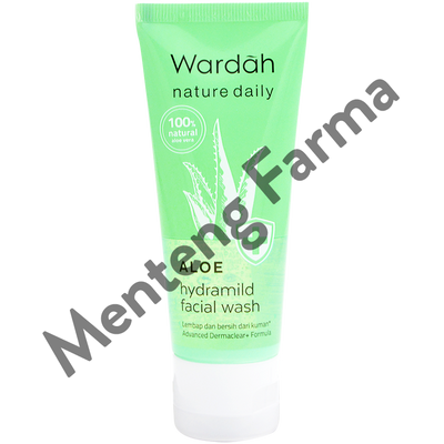 Wardah Nature Daily Aloe Hydramild Facial Wash 60 ML - Menteng Farma