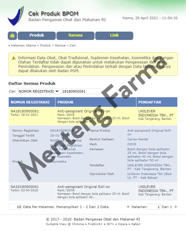 Dove Deodorant Roll On Original 40 ML - Menutrisi dan Melembutkan Kulit Ketiak - Menteng Farma