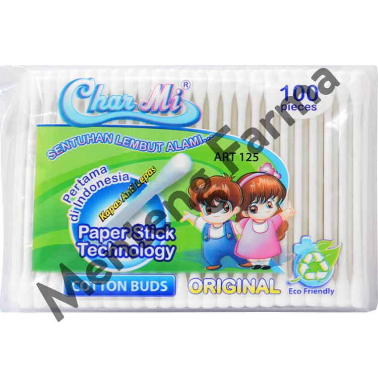 Charmi Cotton Buds Original Art 125 Isi 100 Pcs - Pembersih Telinga - Menteng Farma