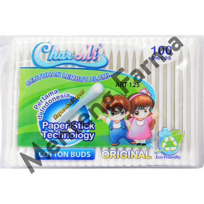 Charmi Cotton Buds Original Art 125 Isi 100 Pcs - Pembersih Telinga - Menteng Farma