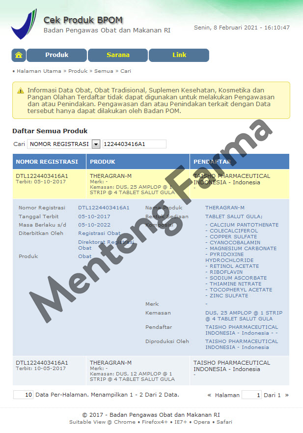 Theragran-M 4 Tablet - Multivitamin dan Mineral Pemulihan Pasca Sakit - Menteng Farma