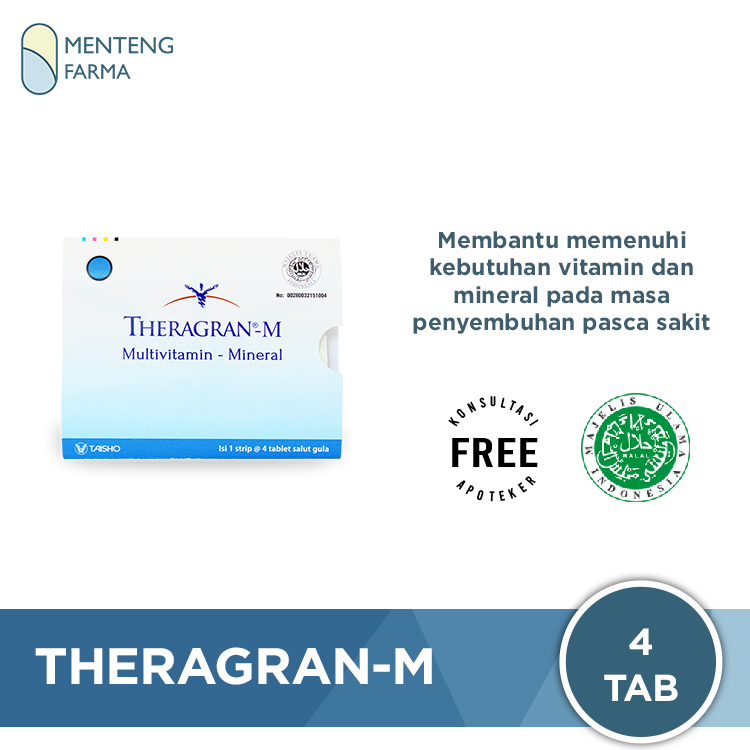 Theragran-M 4 Tablet - Multivitamin dan Mineral Pemulihan Pasca Sakit - Menteng Farma