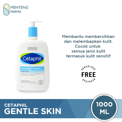 Cetaphil Gentle Skin Cleanser 1000 mL | Pembersih Wajah dan Tubuh - Menteng Farma