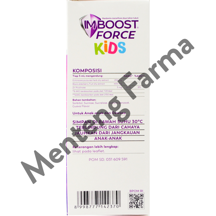 Imboost Force Kids Syrup 120 mL - Suplemen Penambah Imun Tubuh - Menteng Farma