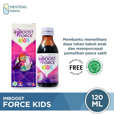 Imboost Force Kids Syrup 120 mL - Suplemen Penambah Imun Tubuh - Menteng Farma