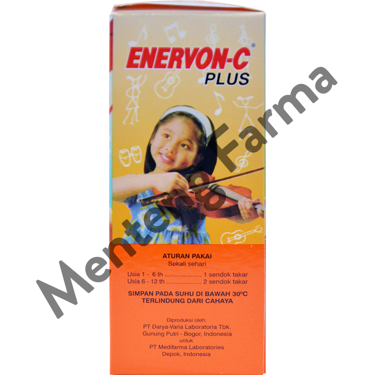 Enervon-C Plus Syrup 120 mL - Vitamin Lengkap Kesehatan Anak - Menteng Farma