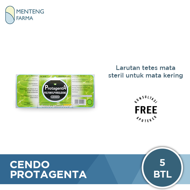 Cendo Protagenta Minidose 0.6 mL Isi 5 Botol - Obat Tetes Lensa Kontak - Menteng Farma