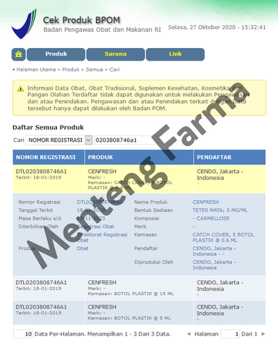 Cendo Cenfresh Minidose 0.6 mL Isi 5 Botol - Obat Tetes Iritasi Mata - Menteng Farma