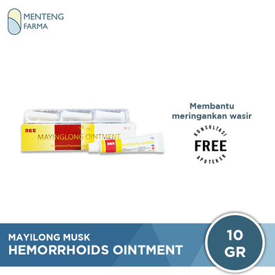 Mayinglong Musk Hemorrhoids Ointment - Salep Wasir, Ambeien, dan Susah BAB - Menteng Farma