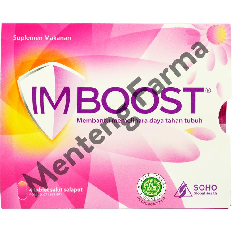 Imboost Tablet Strip Isi 4 - Vitamin Penambah Sistem Imun - Menteng Farma