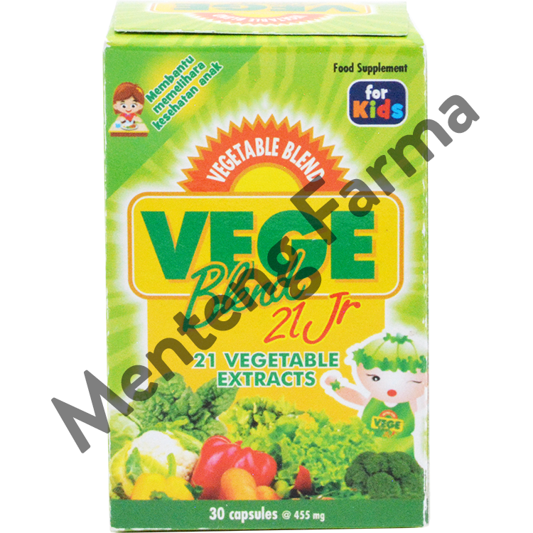 Vegeblend 21 Jr 30 Kapsul - Suplemen Ekstrak Sayuran Khusus Anak - Menteng Farma