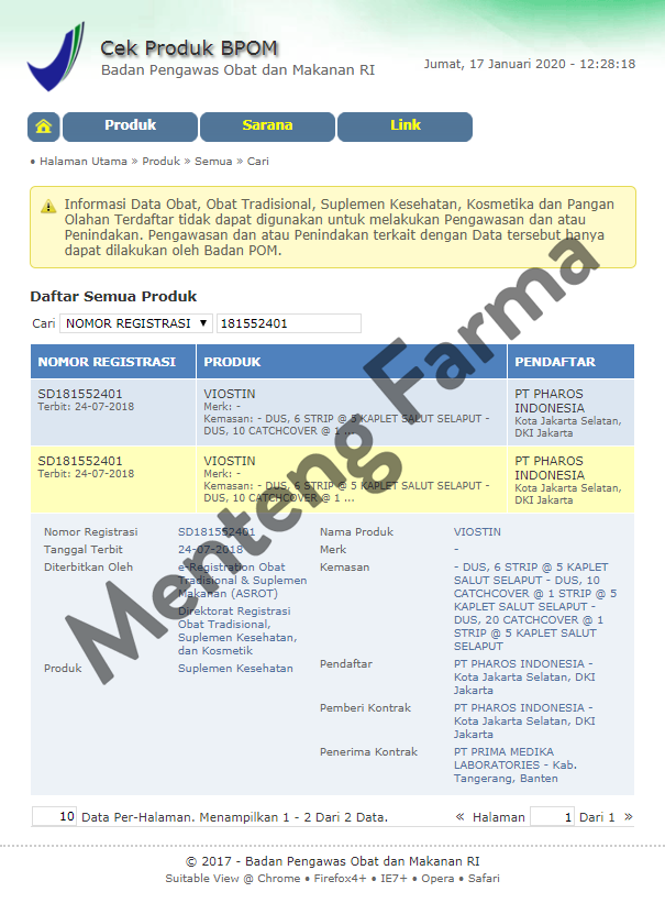 Viostin Halal 30 Kaplet - Suplemen Kesehatan Persendian - Menteng Farma