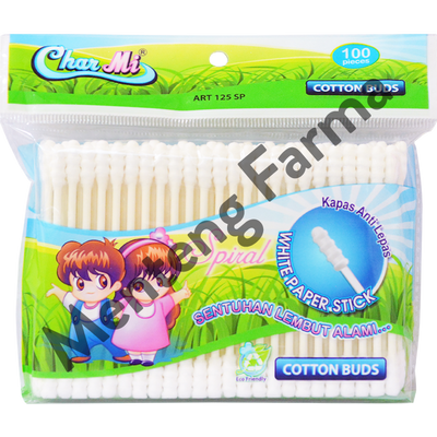 Charmi Cotton Buds Spiral Art 125 SP Isi 100 Pcs - Pembersih Telinga - Menteng Farma