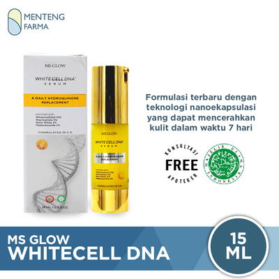 Ms Glow White Cell DNA Serum 15 mL - Formula Nanoencapsulation Mencerahkan Dalam 7 Hari - Menteng Farma