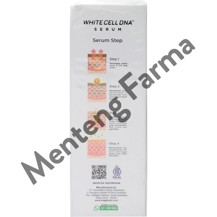 Ms Glow White Cell DNA Serum 15 mL - Formula Nanoencapsulation Mencerahkan Dalam 7 Hari - Menteng Farma