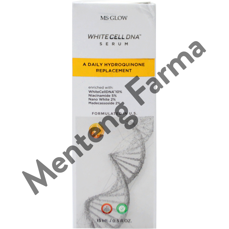 Ms Glow White Cell DNA Serum 15 mL - Formula Nanoencapsulation Mencerahkan Dalam 7 Hari - Menteng Farma