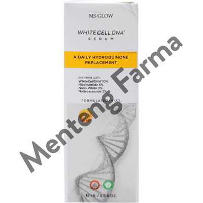 Ms Glow White Cell DNA Serum 15 mL - Formula Nanoencapsulation Mencerahkan Dalam 7 Hari - Menteng Farma