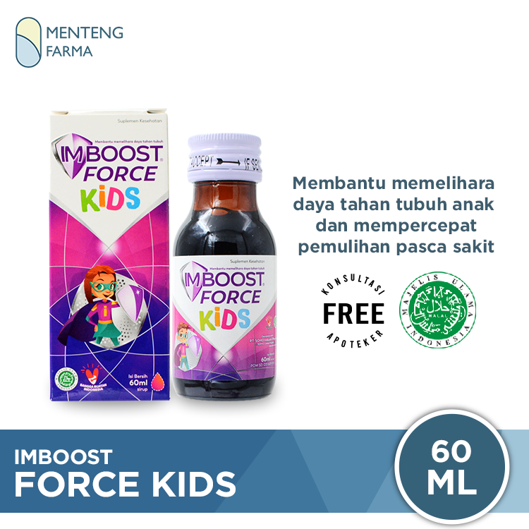 Imboost Force Kids Syrup 60 mL - Suplemen Penambah Imun Tubuh - Menteng Farma