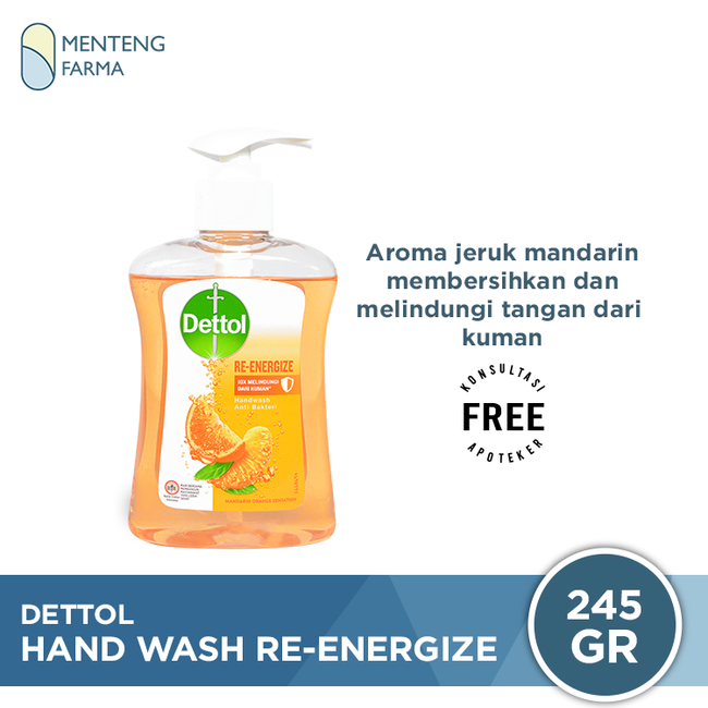 Dettol Handwash Re-Energize - 245 ML - Menteng Farma