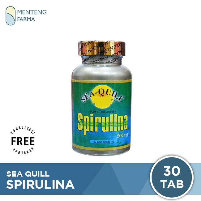 Sea-Quill Spirulina Isi 30 - Suplemen Antioksidan dan Daya Tahan Tubuh - Menteng Farma