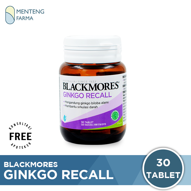 Blackmores Ginkgo Recall 30 Tablet - Menteng Farma
